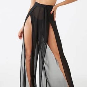 Mesh swim cover up pants